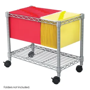 Safco 5201GR Metallic Gray Wire Mobile File
