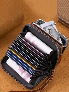 Women's Fashion Letter Embroidery Card Holder, Casual Multi Card Slot Card Holder, Trendy All-match & Exquisite Card Box for Daily Use, Credit Card Holder