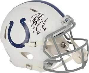 Peyton Manning Indianapolis Colts Autographed Riddell Speed Authentic Helmet with "HOF 21" Inscription - Fanatics Authentic Certified