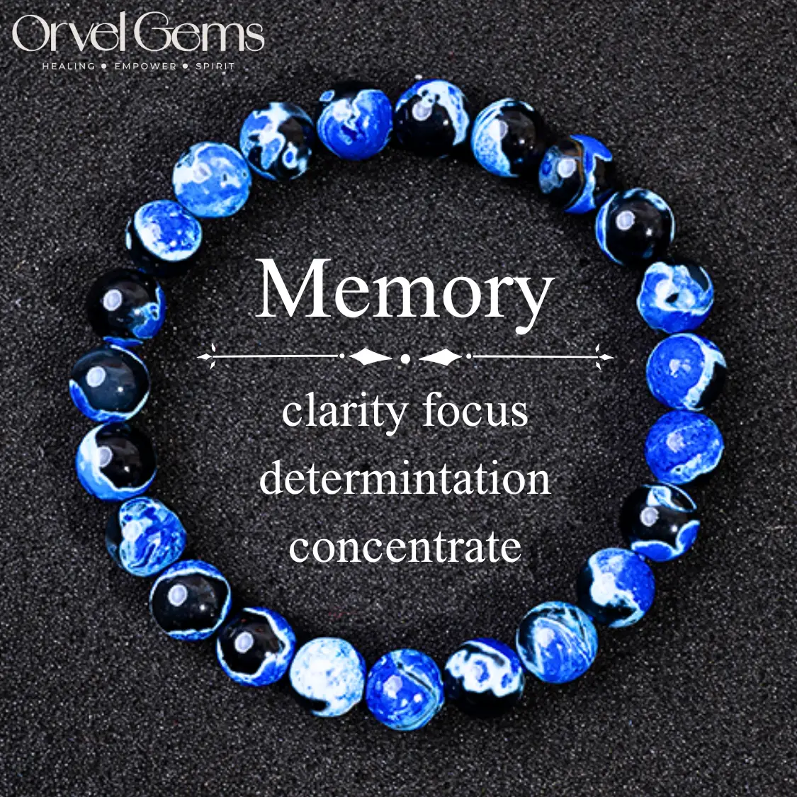 Blue Fire Agate Bracelet for Clarity & Focus - Handmade Healing Crystal for Protection & Memory, Gift for Her/Him, Student Gift, Perfect for Daily Wea