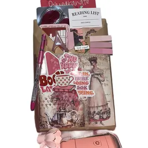 Blind Date with a Book - Bookish Accessories Relaxation Items Customizable Reading Experience Lover Gift Box with Bookmarks Stickers Tea Mask & More Light