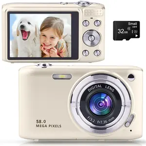 Digital Point and Shoot Camera,4K Compact Digital Camera with 2.88' IPS Screen 48MP for Photo and Video,Small Digital Camera Support 16X Zoom Macro Mode and Flash,1080P Camera with 32GB Card,Beginner Camera for Teens, Tech Gadgets Gift for Kid Student
