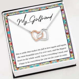 Necklace with Chain for Women Girl - Girlfriend Necklace - Gift for Girlfriend Necklace - IHS-BB482 - Pendant Necklace Jewelry with Gift Box for Birthday Christmas Anniversary. Necklace Jewelry With Meaningful Messages Card & Box