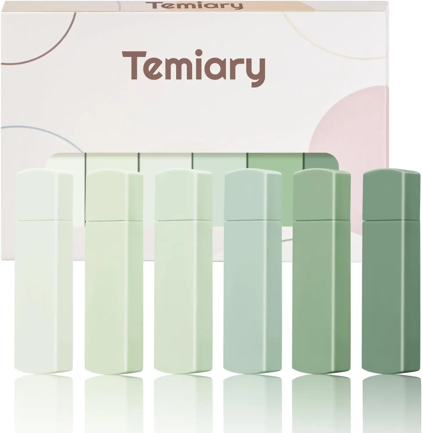 Temiary 6Pcs Mini White Correction Tapes, Quick Dry Smooth Pull Out for Writing, Aesthetic Cute Correction Tape Set Easy To Use for Students School Office Supplies