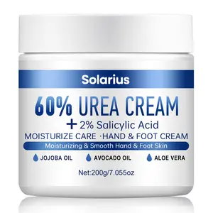 Solarius 200g 60% Urea Hand & Foot Cream Enriched with Salicylic Acid Jojoba & Avocado Oil for All Skin Tones Treats Dryness & Cracked Heels