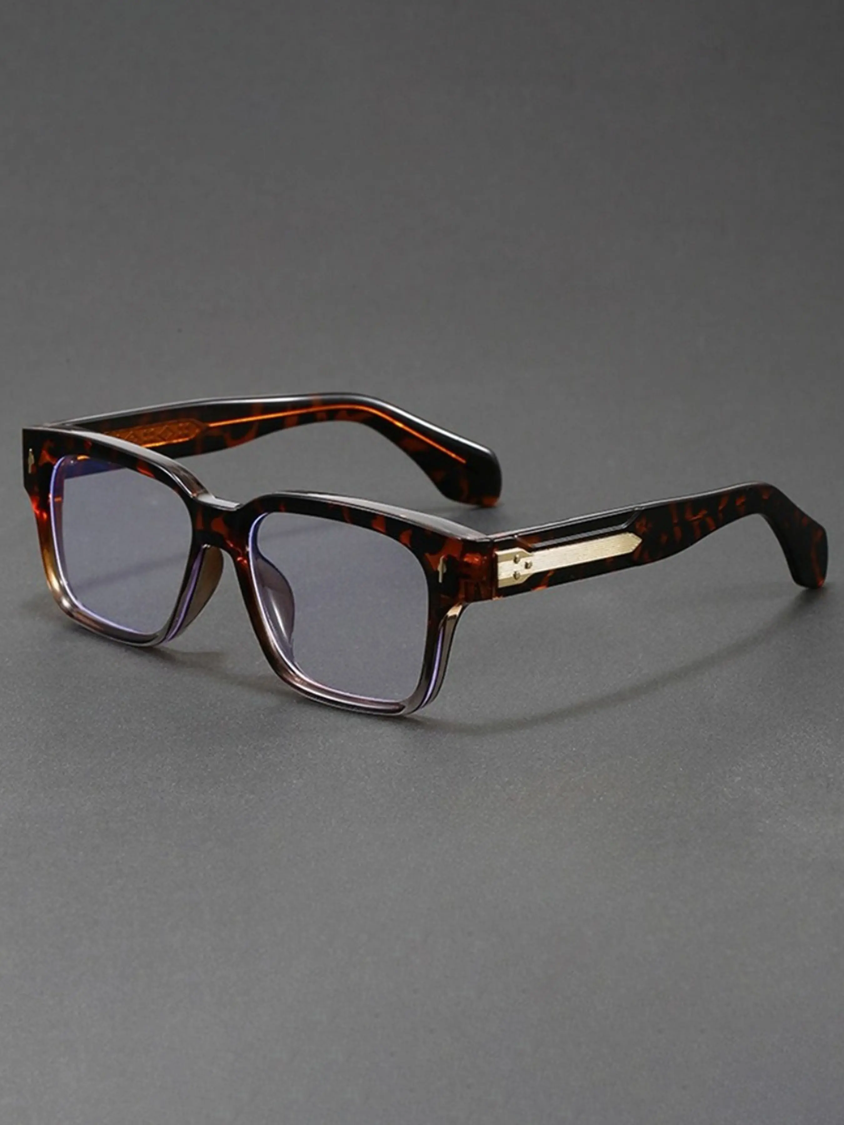 Square Full Frame Glasses Simple and Elegant Style Glasses Suitable for Daily Wear By Men and Women Tinted Lens Eyeglasses Fashion Glasses Square Frames Glasses Eyewear Stylish Eyewear