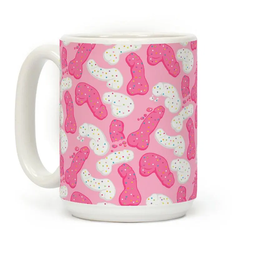 [Sale Up to 60% ] Frosted Peens Crackers Coffee Mug,  11 oz or 15 oz Ceramic Drinkware with Large Handles, Printed in the USA