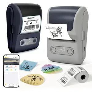 Portable Handheld Wireless Mobile Thermal Inkless Label Printer for iOS/android, Receipts Inventory Shipping Qr Barcode Printing Compatible with Smartphones & Tablets