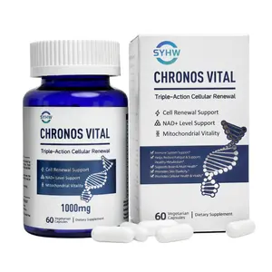 CHRONOS VITAL: Triple Action NAD+ Support Supplement with NMN, Fisetin & PQQ for Cellular Health, Energy & Healthy Aging(60 Capsules)