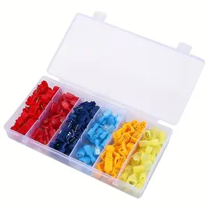 60pcs T-shaped Tap Connector Kit, Insulated Cathode Terminal Quick Engagement Tap, Quick Disconnect Tap, Quick Electrical Connector Crimp Terminal