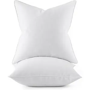24x24 Euro Pillow Inserts, Pack of 2 Down   Throw Pillows with  Fabric for Bed Couch Living Room Sofa