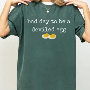 Bad Day to be a Deviled Egg Shirt, Funny Thanksgiving Dinner T-Shirt, Friendsgiving T Shirt, Food Humor Tee