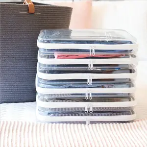 3PCS Clear PET Zipper Storage Bags, Portable Organizer for Toiletries, Cosmetics & Toys
