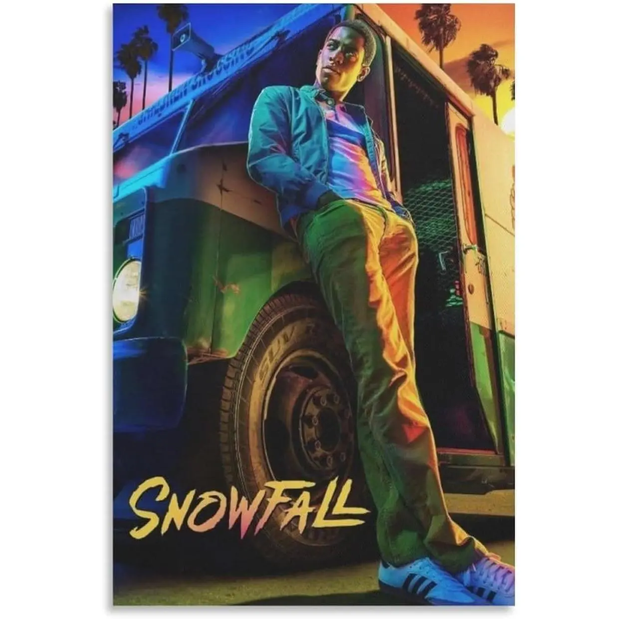 Colorful Artistic Snowfall Season 2 TV Show Photo Print Canvas Wall Art, Unframe-Style Home Decor Gift, 12x18in(30x45cm) for Living Room, Bedroom, Office, Gifts