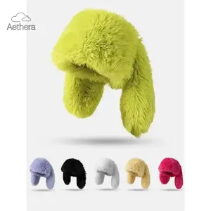 2026 Cute Long Bunny Ear Plush Fisherman Hat, Thickened Warm Winter Cap, Fashion Streetwear Accessory for Photoshoots & Parties, Cozy All‑Season Wear