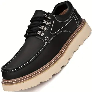 Men'S Classic Low Top Lace-Up Sneakers, Casual Solid Color All-Season Loafers, Comfortable Non-Slip Rubber Sole, Round Toe, Faux Upper & Fabric Lining, Outdoor Footwear for Men Boy Closed Shoe Walking Shoes Training Athletic