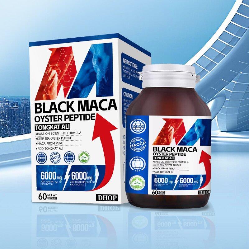 - Black Maca Oyster Peptide Capsules 6000mg | Max Strength Men's Energy & Immune Support with Tongkat Ali - 60 Ct