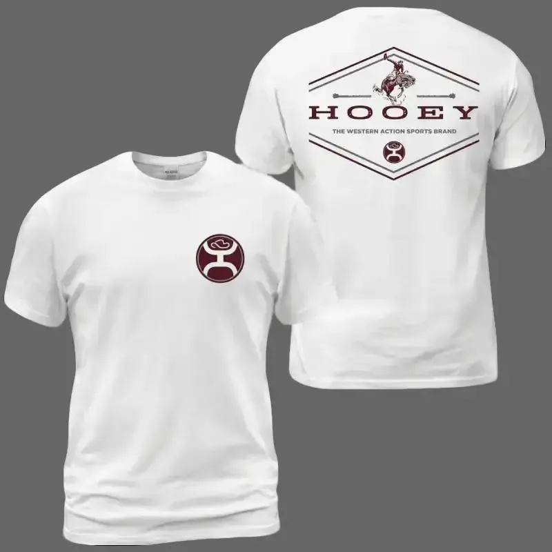 Hooey Men's Casual Short-Sleeve Western T-Shirt - Classic Style, Rodeo Cowboy Graphic, Bronco Rider Back Print, Front Circle Logo, Ranch-Inspired Gift Top Menswear Soft Unisex Jeans Stylish Tee Vibe Wolf