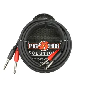 Pig Hog Dual 1/4" Mono (Male) Cable, 10 ft - PD-21410