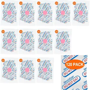 120 Packs 500CC Food Grade Oxygen Absorbers, 10 Packs Individually Vacuum Packed, with Oxygen Indicator for Long Term Food Storage, Fits Mylar Bags, Mason Jars and Vacuum Bags