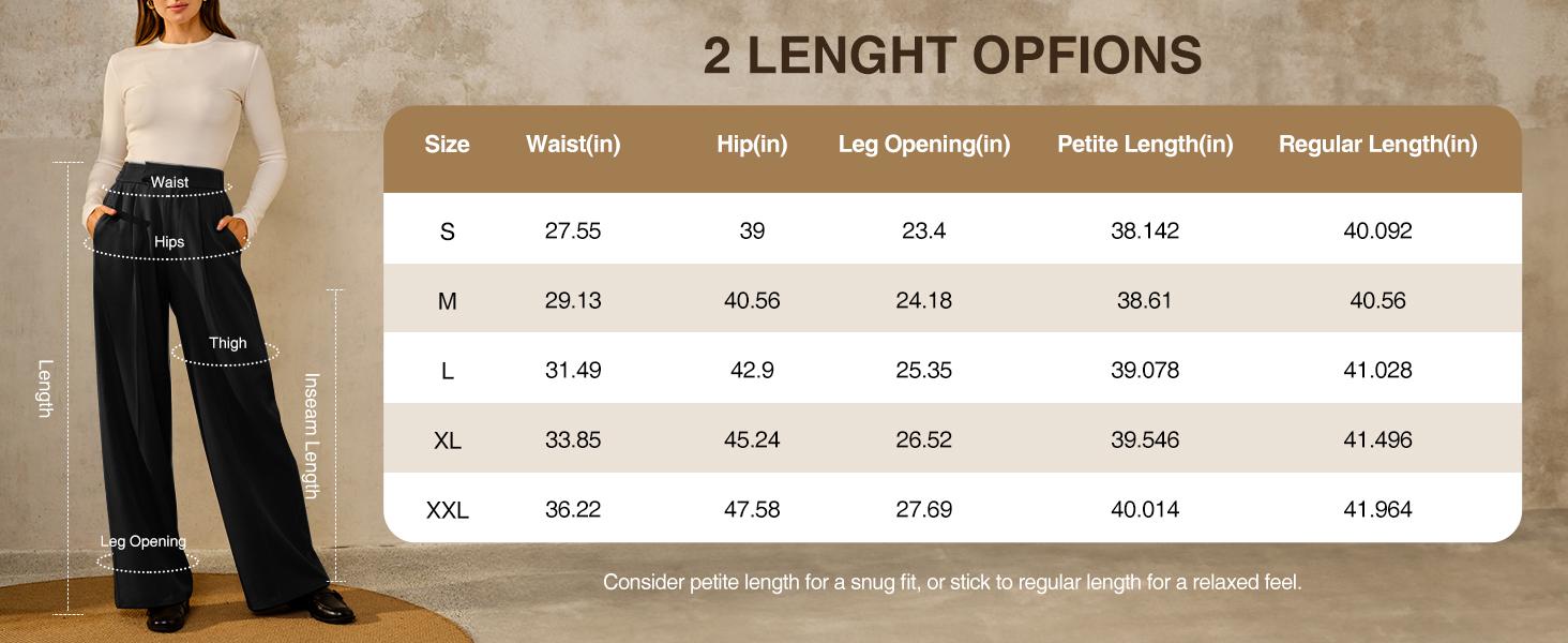 Arach&Cloz Women's Wrinkle-Free Pleated Business Wide Leg Pants Spring 2026