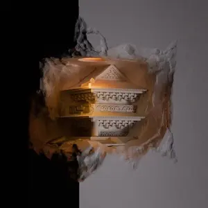 Gypsum Wall Lamp Embedded Corner Porch Corridor Stair Wall Lamp New Chinese Decorative Nightlight Atmosphere Lamp