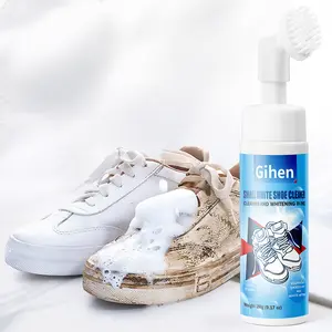 Gihen Shoe Cleaner Kits 9.17 oz Water-Free Foam with Brush & Cloth for Full Grain Leather Rubber Sneaker Care Ideal for Footwear Comfort Bedroom