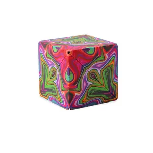 Multicolor Geometry Cube, 3D Colorful Geometry Cube, Stress Relief Toy, Educational Toy for Kids, Creative Gift Ideas