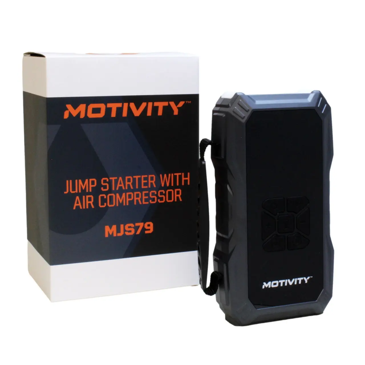 MOTIVITY 4-in-1 Portable Automotive Jump Starter with Air Compressor – for Cars, Motorcycles, ATVs & More