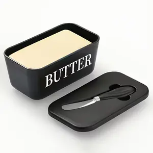 1pc Sealed Butter Cheese Storage Box with Lid and Spreader, Perfect for Home Kitchen Counter, Baking, Parties, Outdoor Picnics, Storage Container Lid