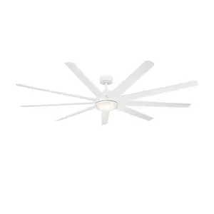 Wind River WR2280MW Ellison XL 80 Inch Wi-Fi Outdoor Ceiling Fan w/LED Light - White