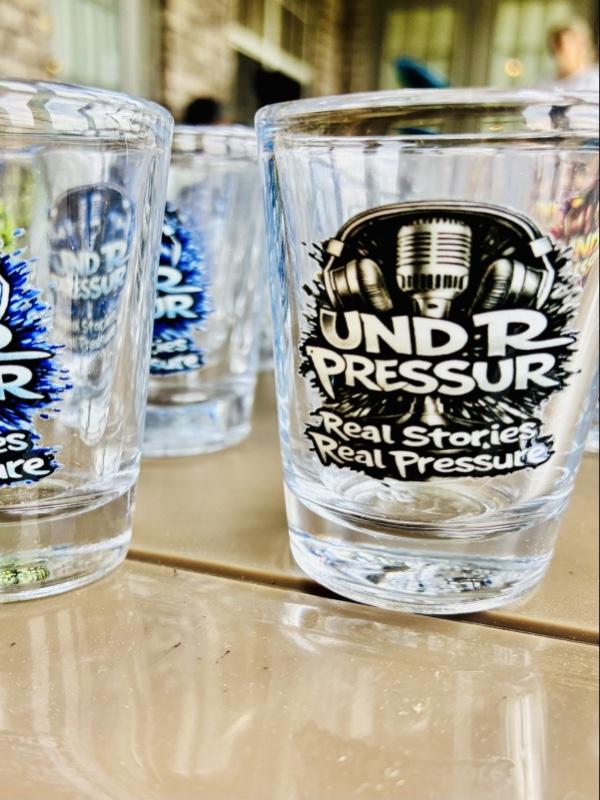UND R PRESSUR™️ Shot Glass Collection - Premium Clear Glass with UV DTF Print - Real Stories Real Pressure - Perfect for Podcast Fans & Creators - Unique Gifts & Brand Merch - Drinkware, Mugs UND R PRESSUR™️ Shot Glass Collection - Premium Clear Glass with UV DTF Print - Real Stories Real Pressure - Perfect for Podcast Fans & Creators - Unique Gifts & Brand Merch - Drinkware, Mugs