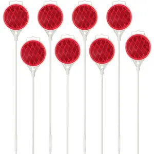 Reflective Driveway Markers, Reflectors for Driveway Entrance, Snow Plow Markers, 51 Inch Fiberglass Pole Double Sided Reflector for Driveway (Pack of 8)