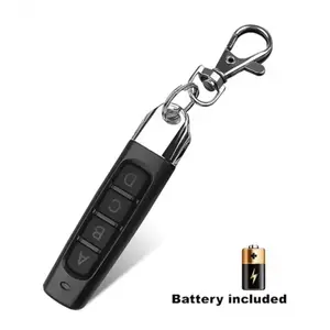 Wireless Remote Control 433mhz for Electric Bikes & Garage Doors, Universal Car Key Fob, Four-Button Design, Fixed Frequency 433.92 Mhz, Includes Batteries