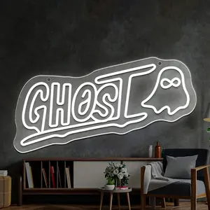 Ghost15.7"x8.3" Vivid LED Neon Sign Light Lamp Bar Club Room Pub Wall Decor