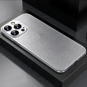 Heat Dissipation Breathable Cooling Case Ultra Thin Matte Mesh Hollow Slim Hard For iPhone 16 15 14 13 12 Pro Max Plus