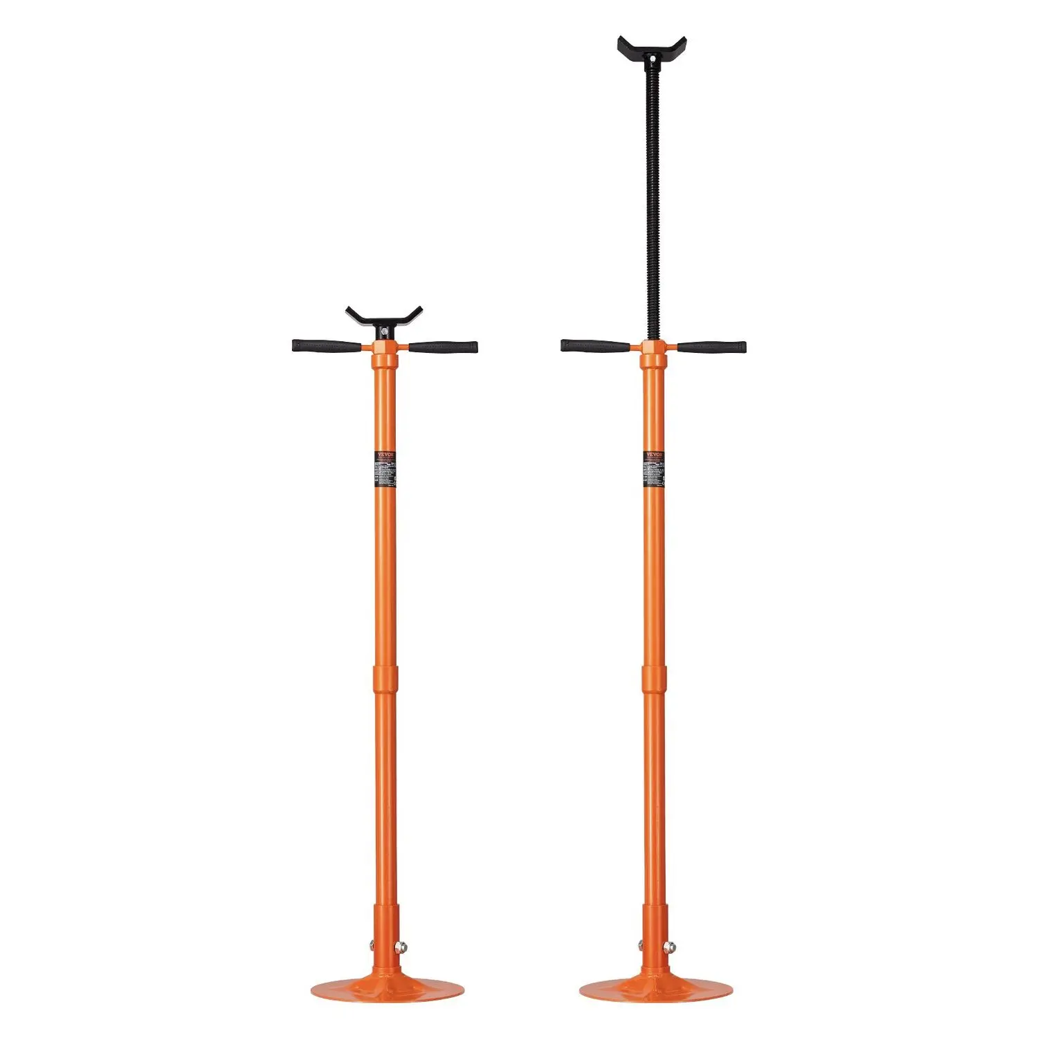 Underhoist Support Stand, 3/4 Ton Capacity Under Hoist Jack Stand, Lifting from 52.8 to 76 in, Self-Locking Threaded Screw, Bearing Mounted Spin Handle Pole Jack, Support Vehicle Components