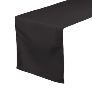 14 x 108 inch Polyester Table Runner Black