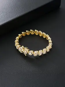 1pc Water Drop Hip-hop Exquisite Cubic Zirconia Bracelet, Sparkling Synthetic Zircon, Street Casual Style, Street Dance, Versatile for Daily Wear, Suitable for Both Men and Women