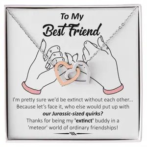 Best Friends Interlocking Heart Necklace, Best friend Gift, 2 Best Friend Necklace , Gift For Best Friend , Friendship Necklace