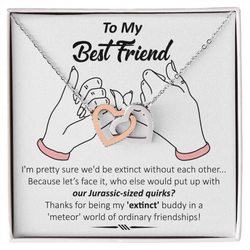 Best Friends Interlocking Heart Necklace, Best friend Gift, 2 Best Friend Necklace , Gift For Best Friend , Friendship Necklace
