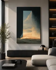 The Portal of Hope Canvas Print – Surreal Landscape Wall Art for Living Room, Bedroom & Office Decor Surreal Landscape Canvas Print - The Portal of Hope Wall Art, Ideal for Living Room, Bedroom Home & Office Decor