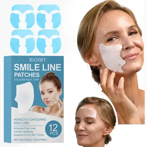 12pcs Face Smile Line Dissolving Mask, Deep Moisturizing, Smooth Soft Hydrated Skin, No Fragrance, for Smiley Lines and Cheeks