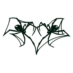 Spider heart  vinyl decal car window choose color and size Weatherproof Acrylic