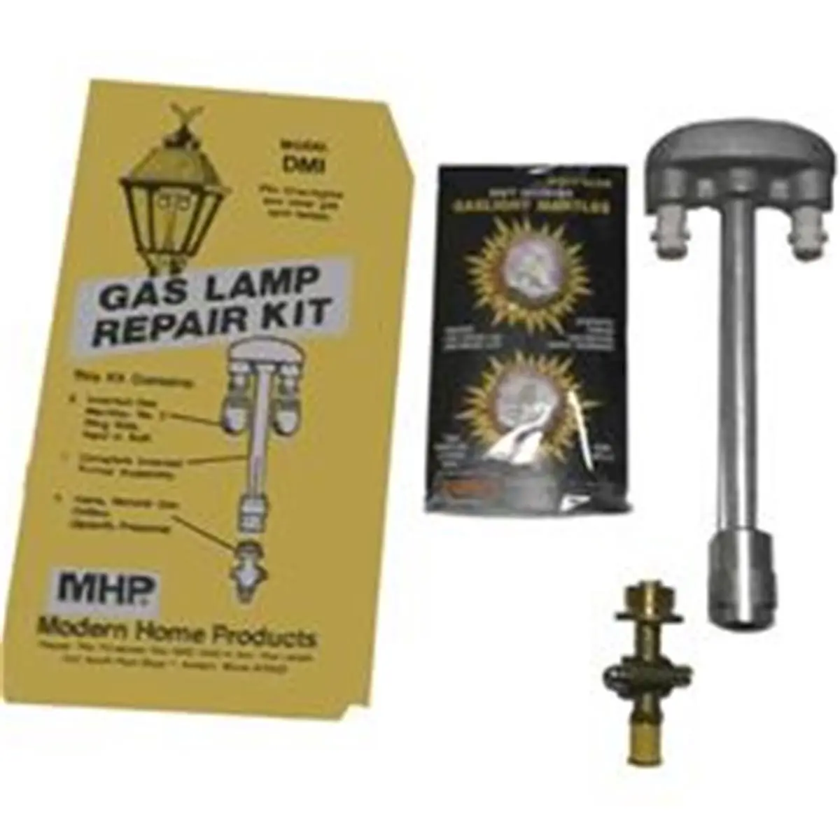 212 MAIN MHP Everglow Relite Lightweight Natural Gas Lamp Repair Kit - Complete Kit with Ceramic Tips, Dual-Inverted Heads, Slip-On Mount, Valve, Natural Gas Power Source