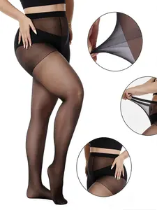 3 Pack Plus Size Tights (2 Black 1 Grey) Ultra High Stretch, Fits 45kg–100kg / 99lbs–220lbs, Perfect for Office, Party & Date Night