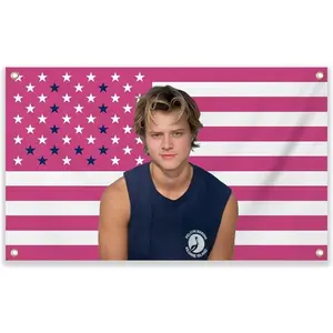 Art Tapestry JJ Maybank Pink Flag - Funny Wall Hanging Flag, 3x5 Ft for Room, Dorm, Parties, and Gifts Decor Boys and Girls Room Decor