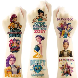 60 Sheets 5x5 Cm Demon Slayer Tattoo Stickers, Cartoon Temporary Tattoos, Body Fake Tattoos, Disposable Party Favors, Perfect for Home Gatherings