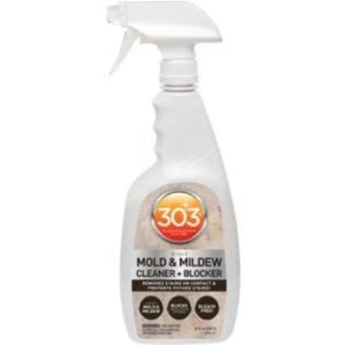 303 Products 30573 Fresh Scented Liquid Mold & Mildew Cleaner - 0.37 oz, Vinyl Surface Stain Remover Spray, Powerful Household Cleaning Solution, Quickly Removes & Blocks Mould