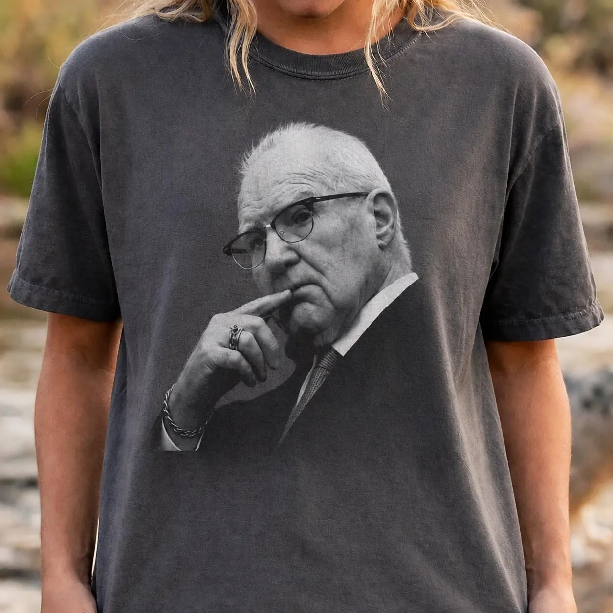 Comfort Colors Kevin Reddington Black and White Portrait T-Shirt  Vintage Elderly Man Photo Tee